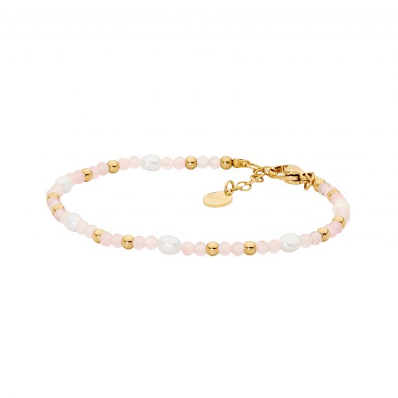 Gold Plated Stainless Steel Pearl Bracelet