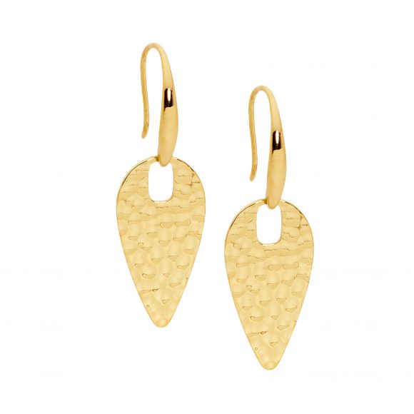 Gold Plated Stainless Steel Drop Earrings