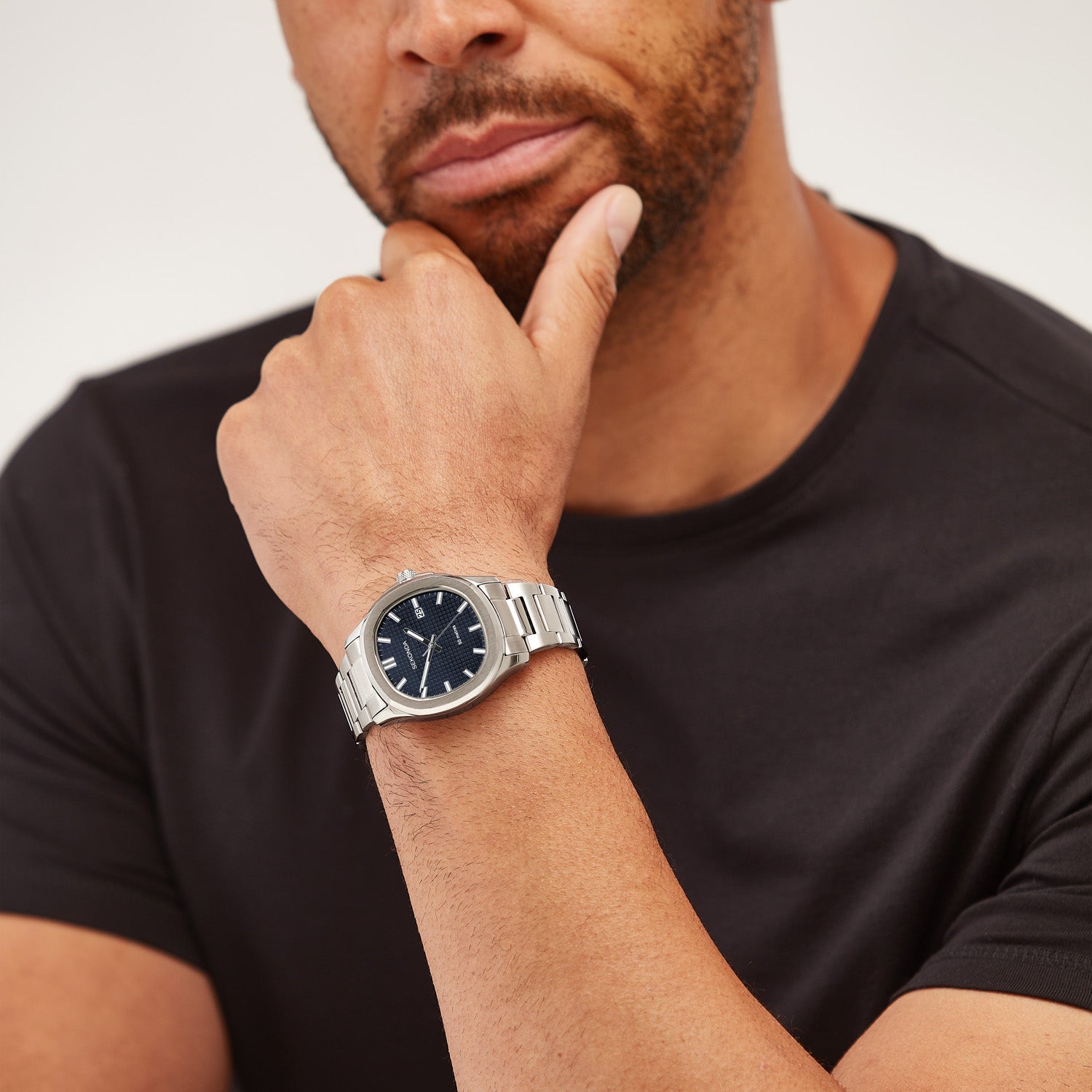 Sekonda Mens Octaire Blue Dial Stainless Steel Bracelet 40mm Watch