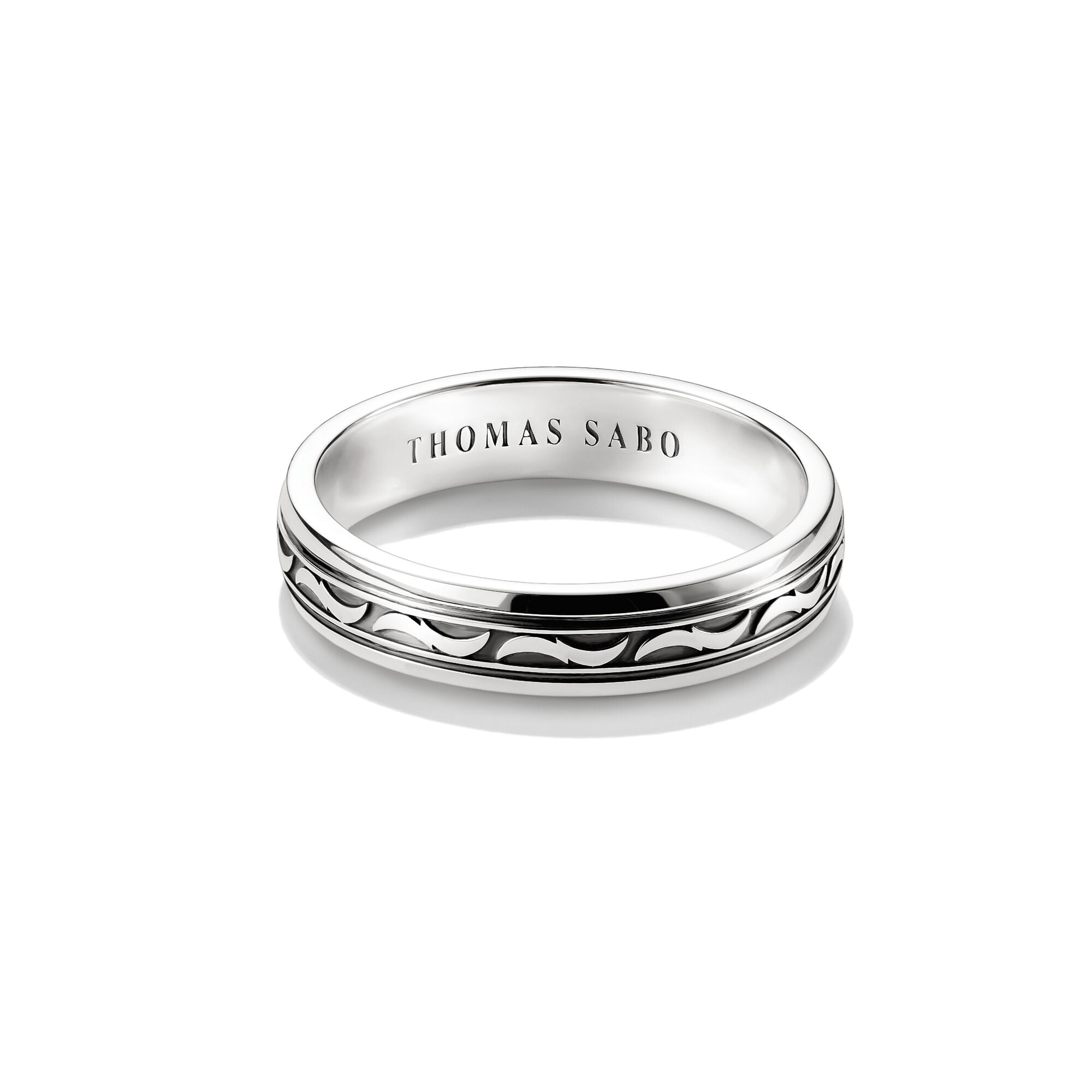 THOMAS SABO Band Ring with Engraved Pattern