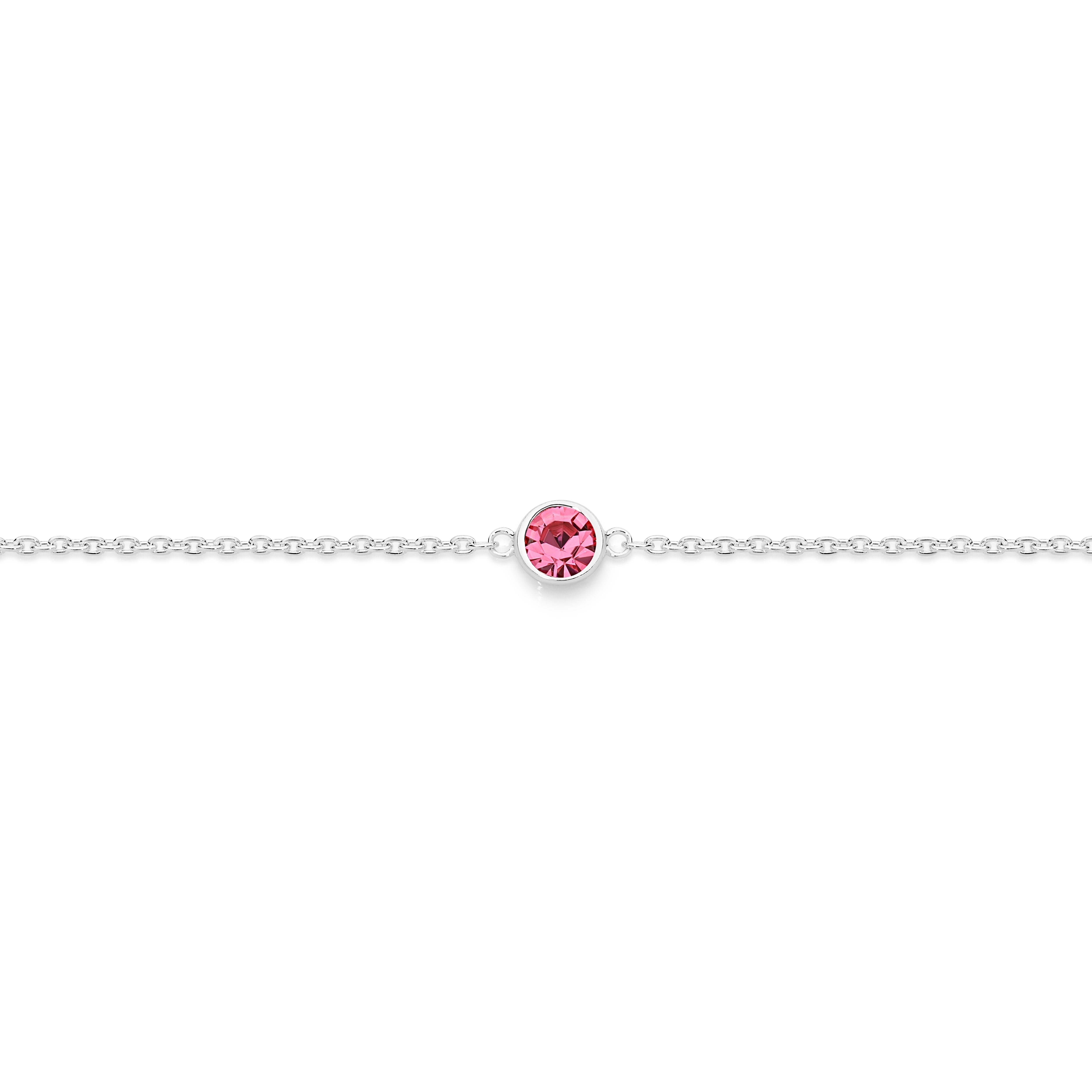 Silver OCTOBER Birthstone Bracelet