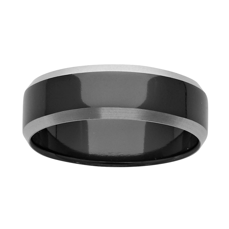 Natural & Blackened Zirconium Ring