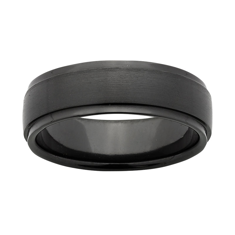 Black Zirconium Sanded Ring