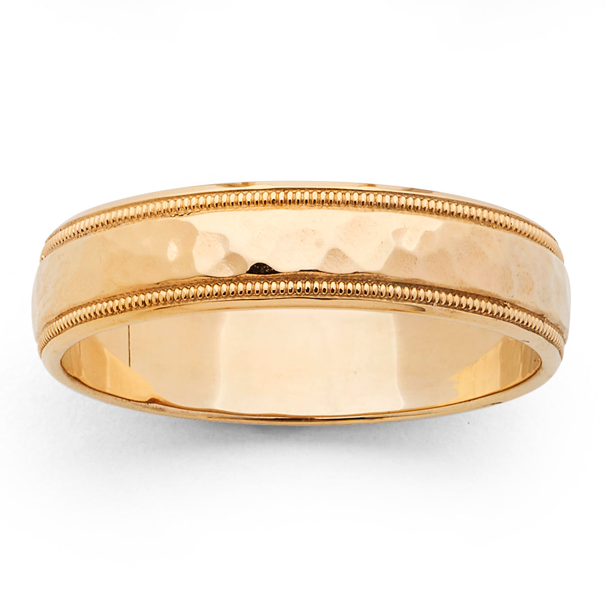 9ct Yellow Gold Gold Hammered Pattern Wedding Ring