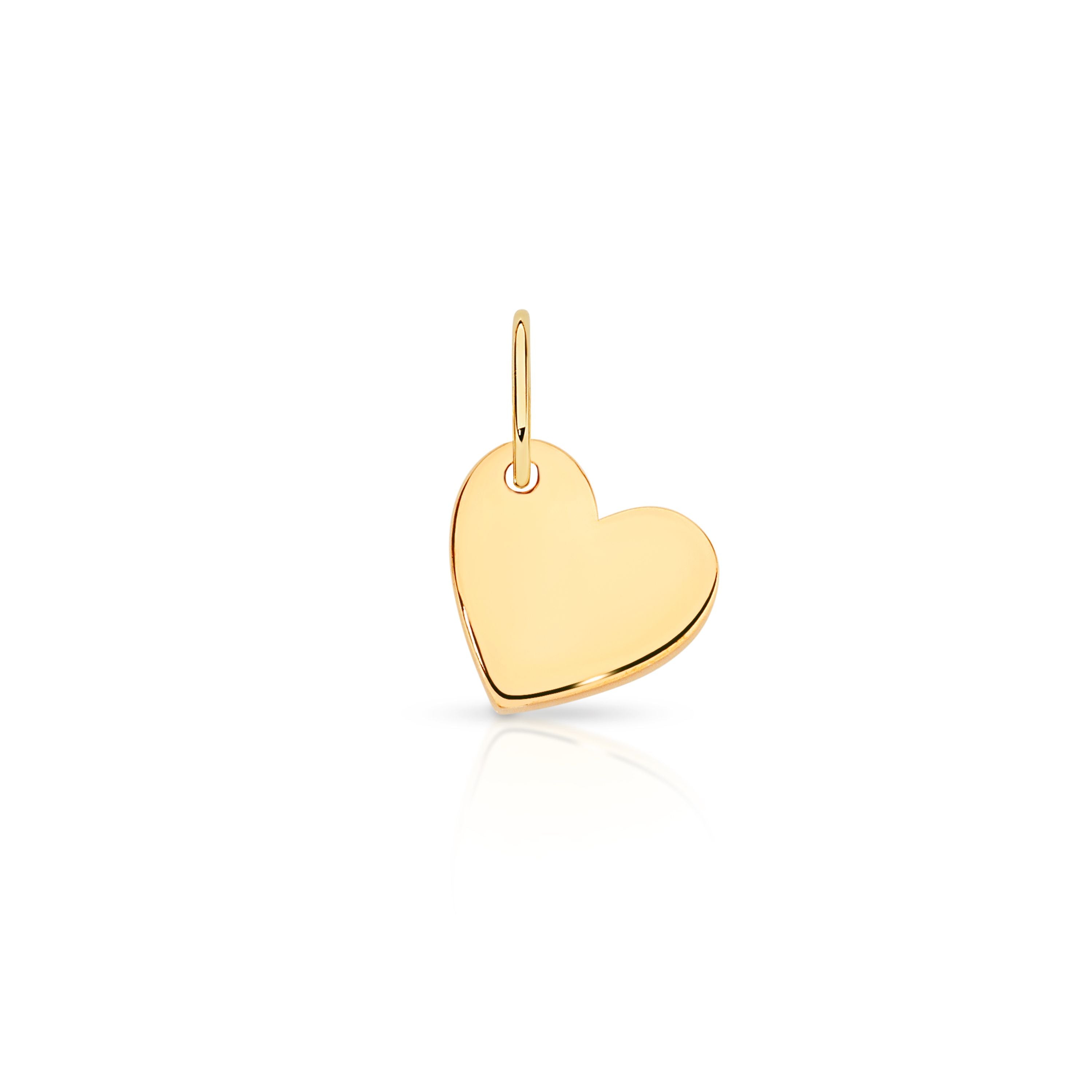 9ct Yellow Gold 7mm Heart Pendant
