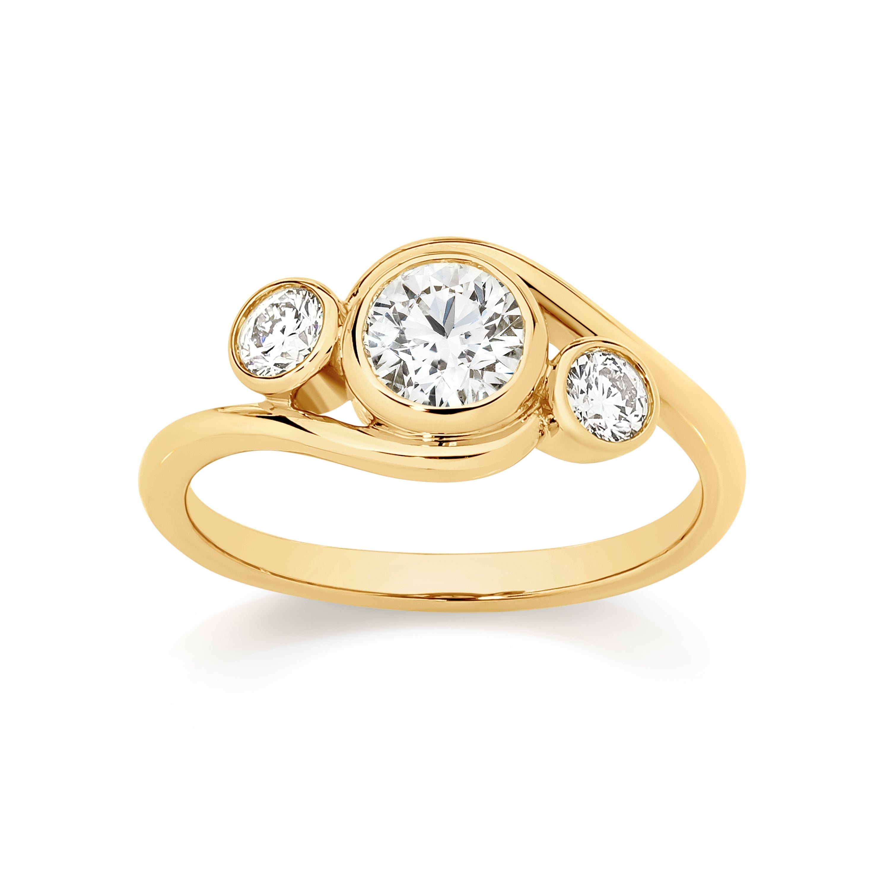 9ct Yellow Gold 1.00ct Lab Diamond Ring