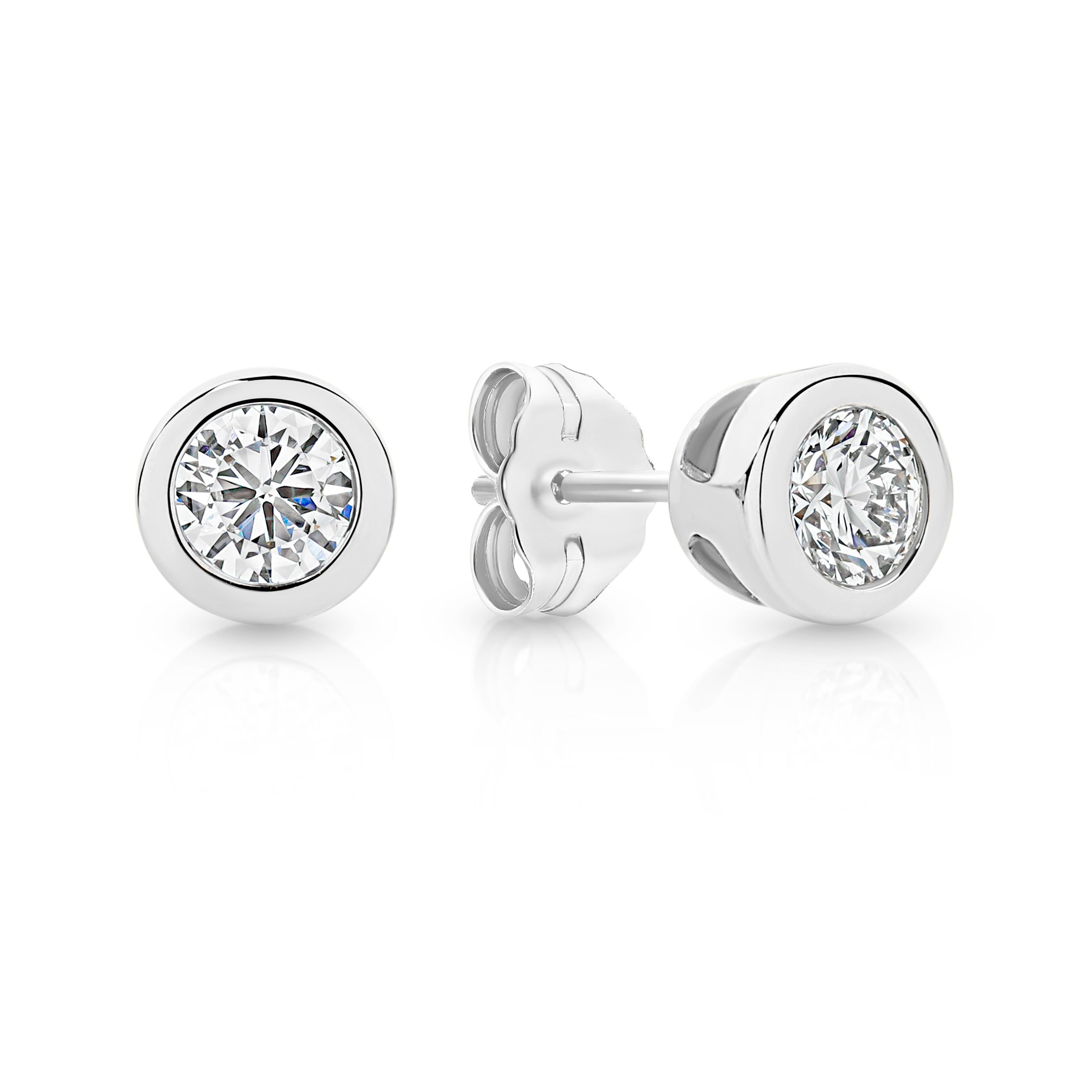 9ct white gold 0.20ct lab grown diamond earrings