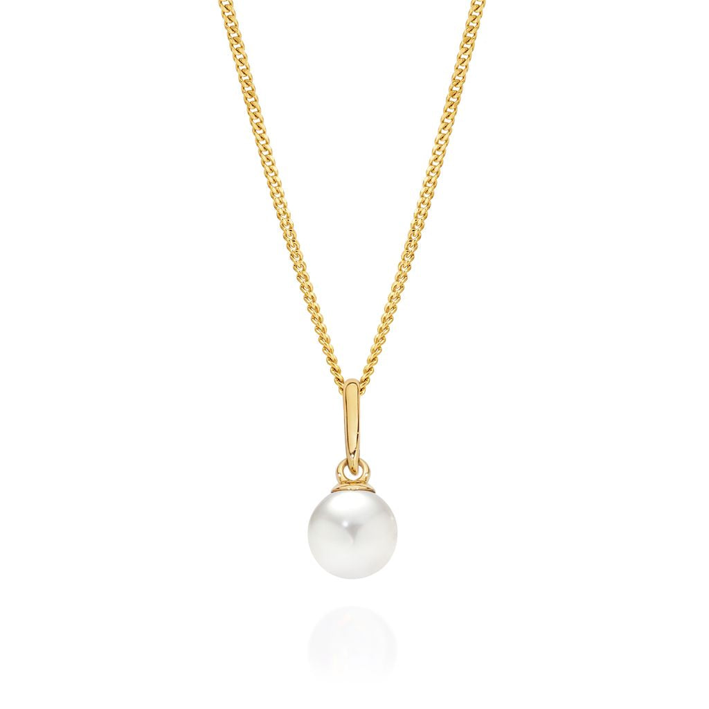 9ct gold freshwater pearl pendant