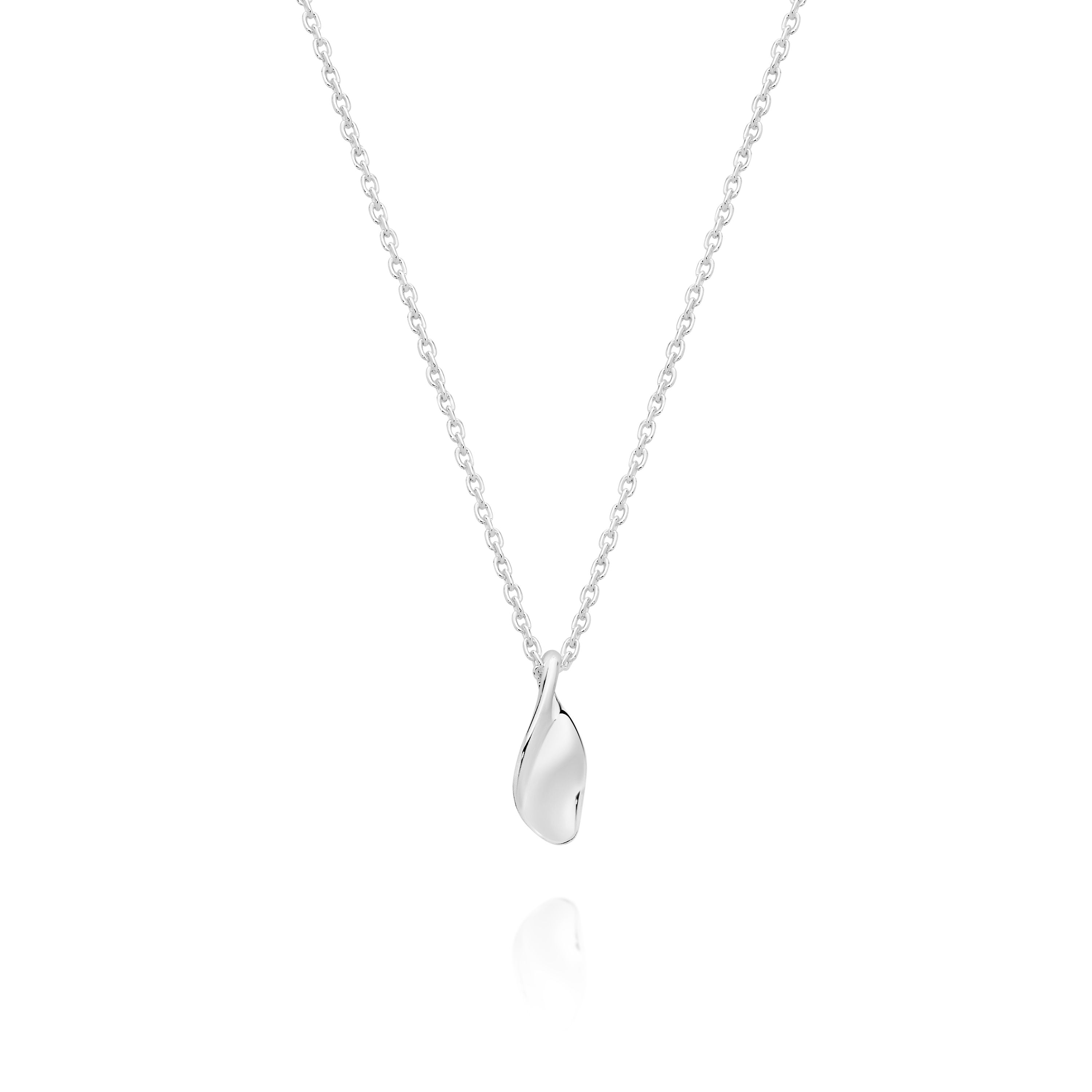 Silver Polished Twist Feature Necklet