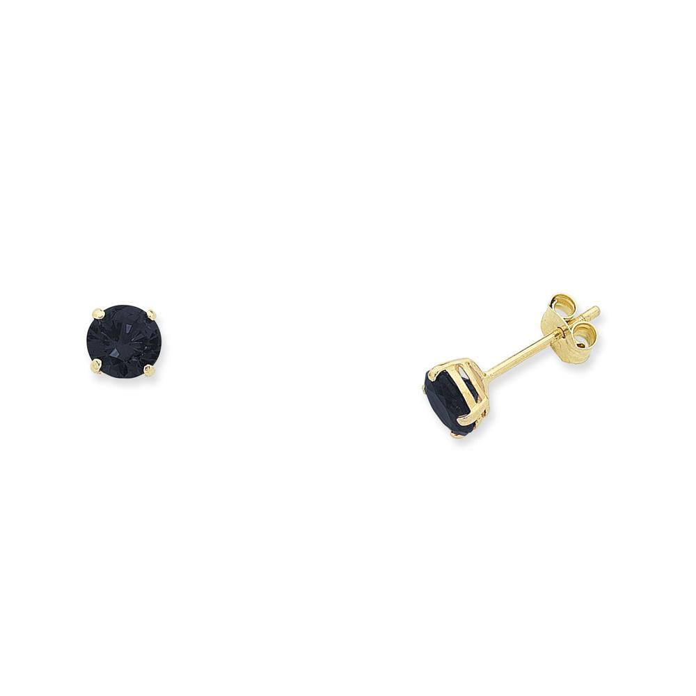 9Ct Gold Natural Sapphire Studs