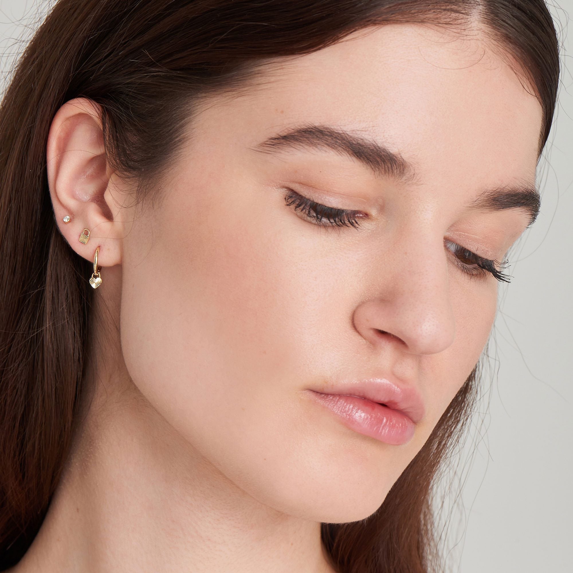 Ania Haie 14ct Gold Natural Diamond Stud Earrings