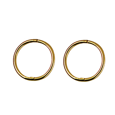 9ct Yellow Gold Small plain gold sleepers